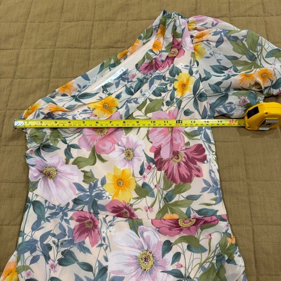 ASTR The Label One Shoulder Santorini Floral Midi Dress Small - Picture 7 of 8
